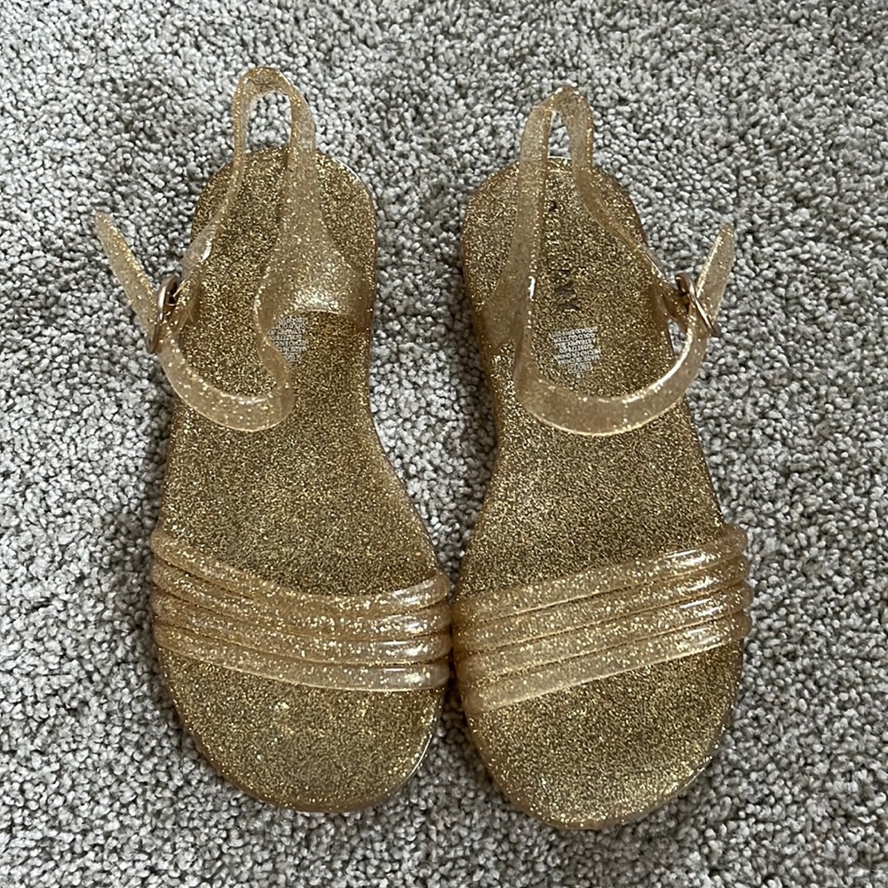 Girls Old Navy gold jelly sandal size 13
